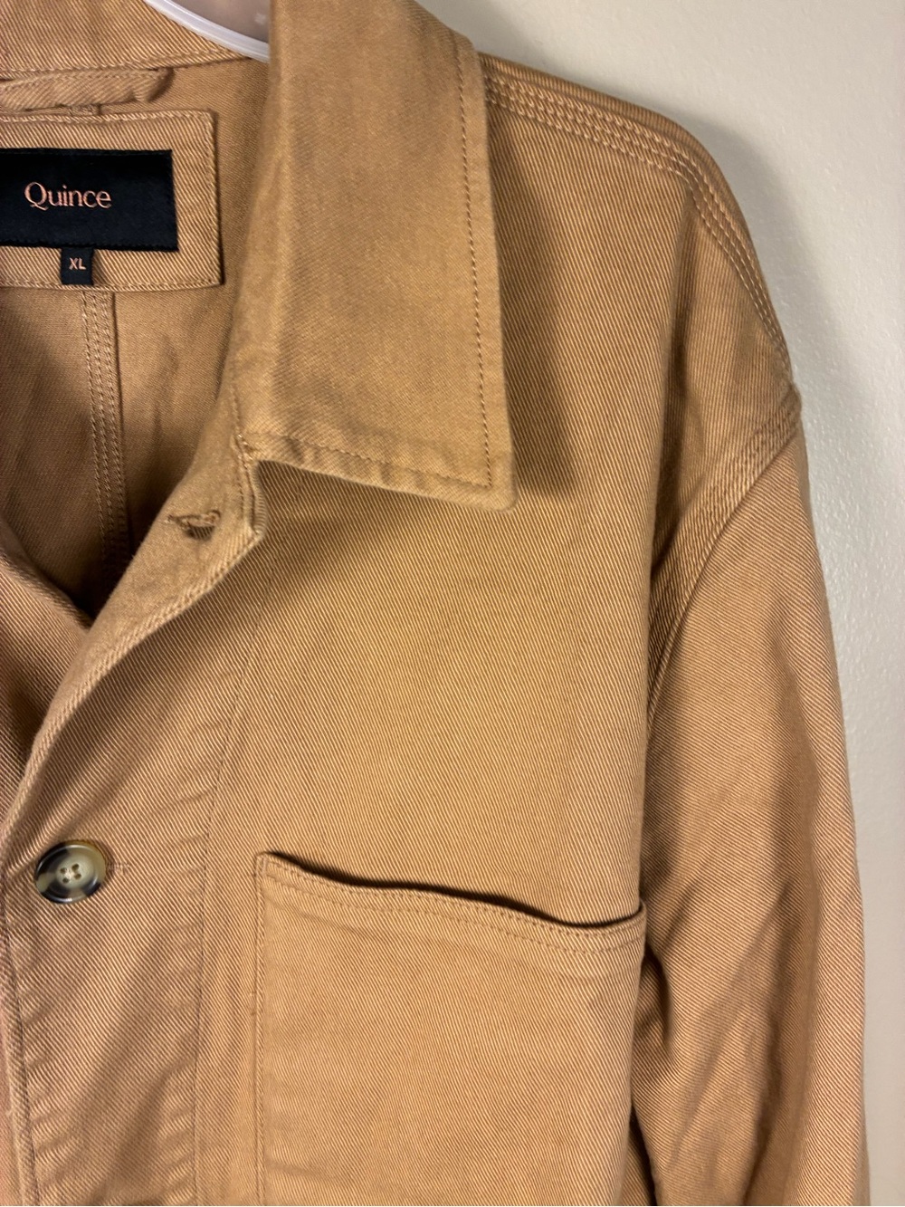 Quince Mens Organic Comfort Stretch Chore Jacket Tobacco - Picture 10 of 13
